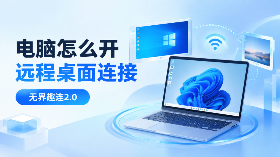 电脑怎么开远程桌面连接 电脑远程桌面怎么连接_封面图