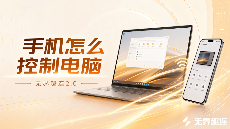 手机怎么控制电脑 远程控制电脑推荐无界趣连2.0_封面图