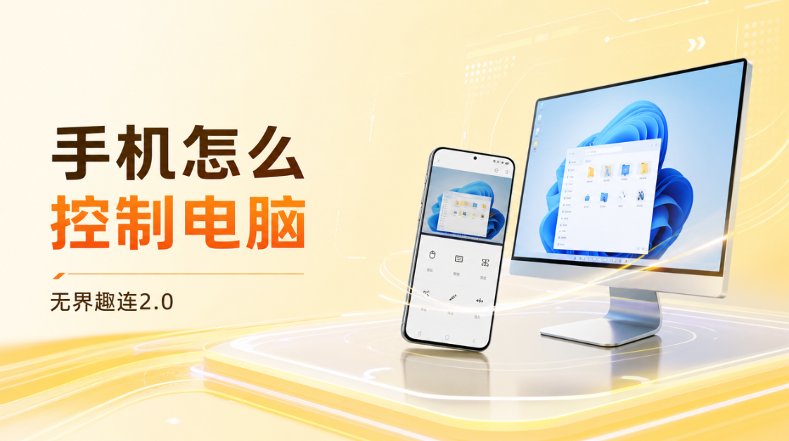 手机怎么控制电脑 手机怎么和电脑连接_封面图