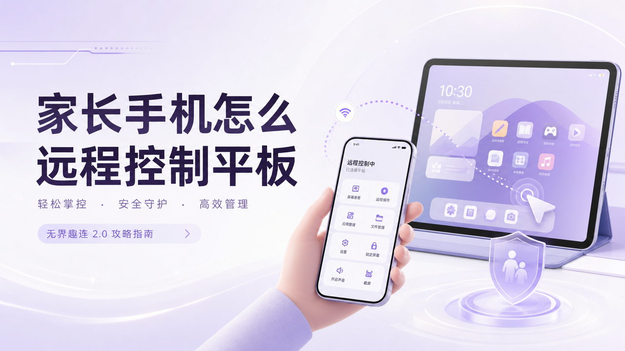 家长手机怎么远程控制平板 家长远程管理平板方法_封面图
