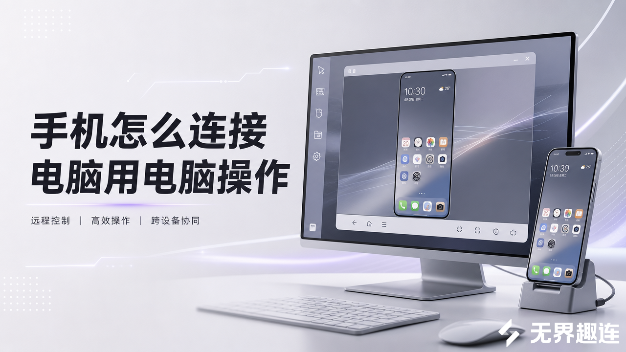 手机怎么连接电脑用电脑操作 手机怎样连接电脑_封面图