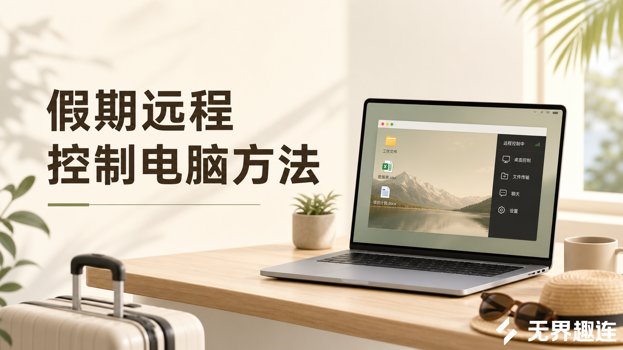假期远程控制电脑方法 远程控制电脑软件推荐无界趣连2.0_封面图