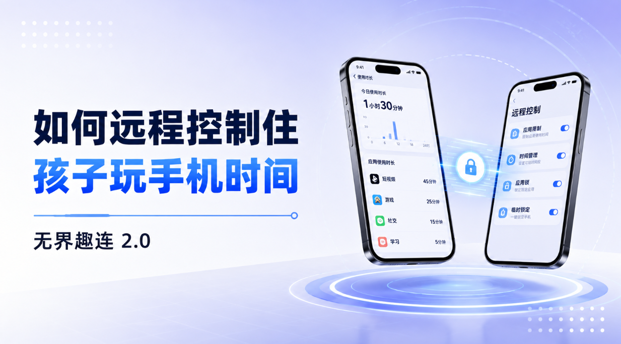 如何远程控制住孩子玩手机时间 手机怎么控制孩子玩手机的时间_封面图