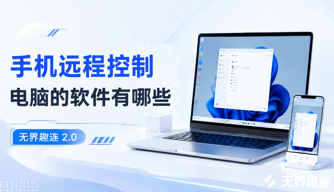 手机远程控制电脑的软件有哪些 手机控制电脑推荐无界趣连2.0_封面图