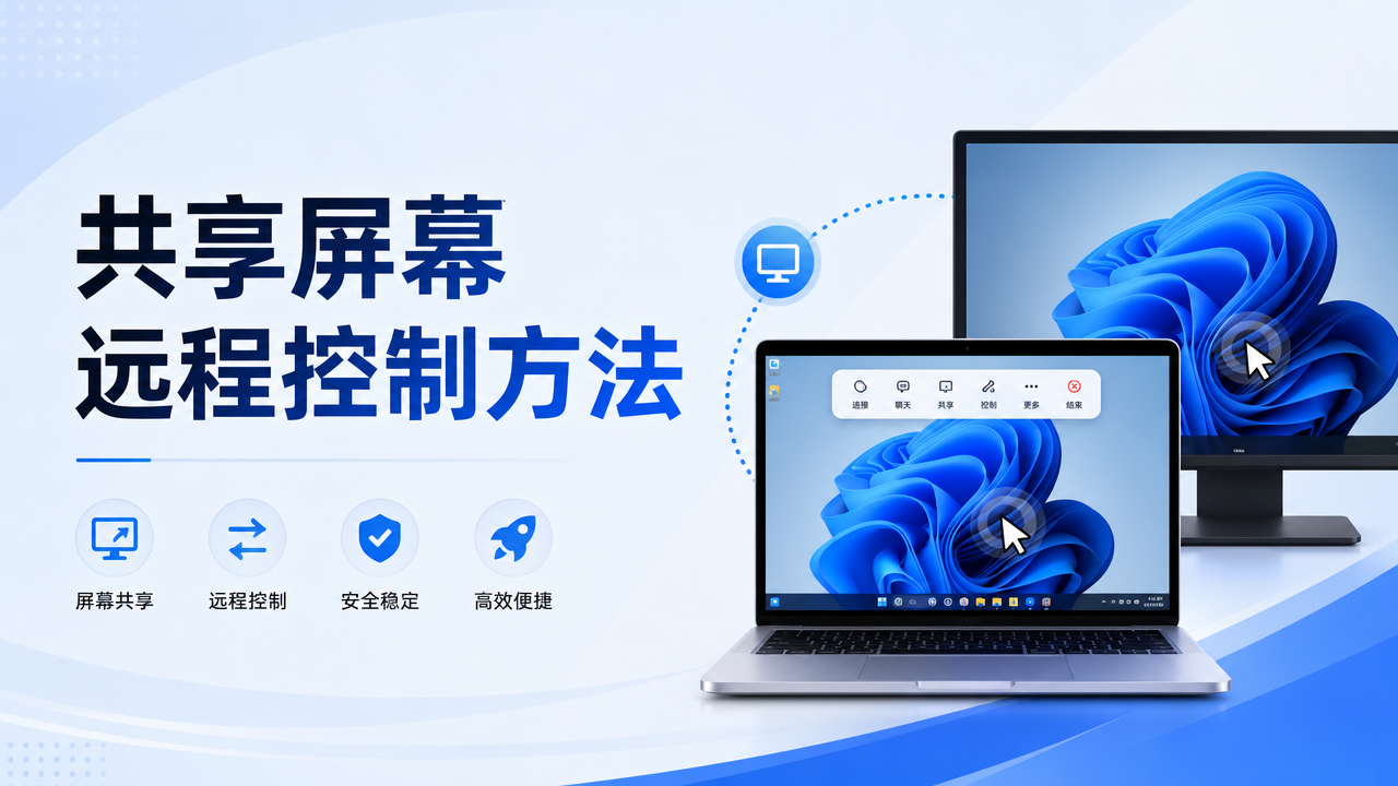 共享屏幕远程控制方法 共享屏幕怎么操作_封面图