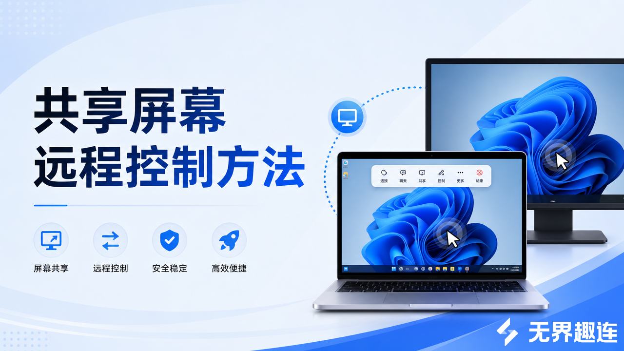 共享屏幕远程控制方法 共享屏幕怎么操作_封面图