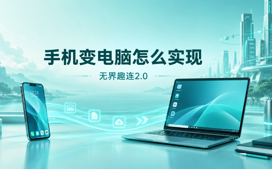 手机变电脑怎么实现 手机远控电脑推荐无界趣连2.0_封面图