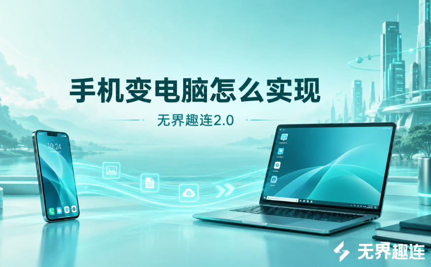 手机变电脑怎么实现 手机远控电脑推荐无界趣连2.0_封面图